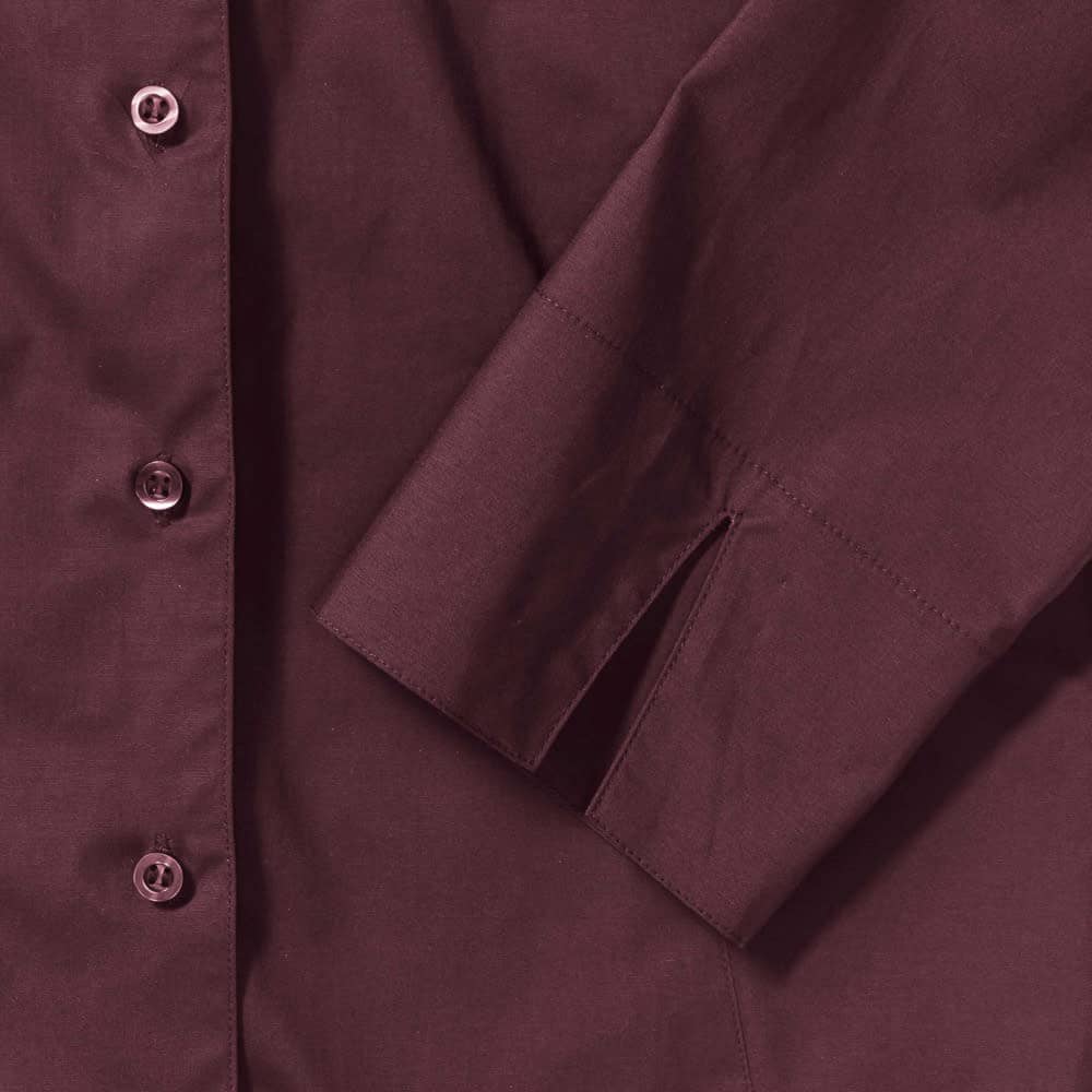 Ladies' Long Sleeve Classic Pure Cotton Poplin Shirt