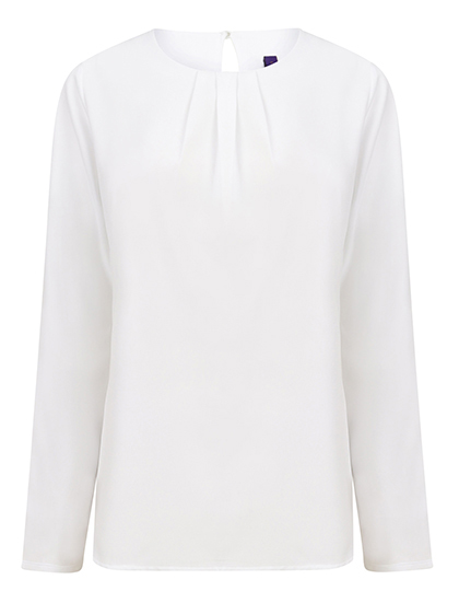 Ladies´ Pleat Front Long Sleeved Blouse