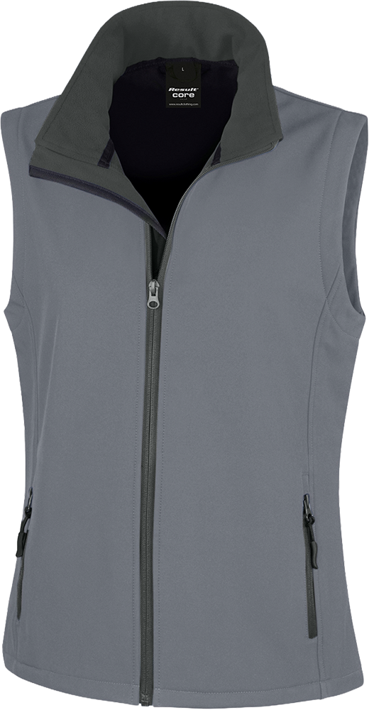 Women´s Printable Softshell Bodywarmer with Recycled Fleece Inner