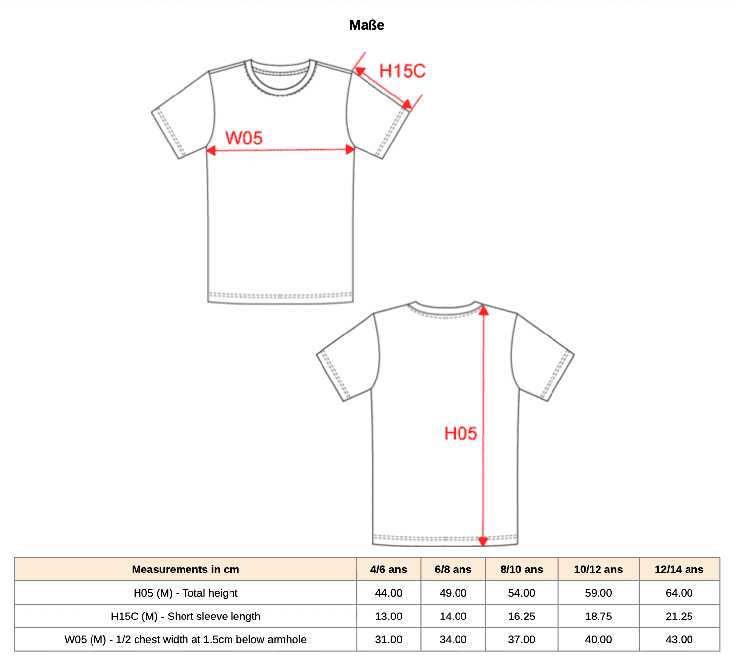 T-Shirt im Marine-Stil mit Rundhalsausschnitt Bio Kinder
