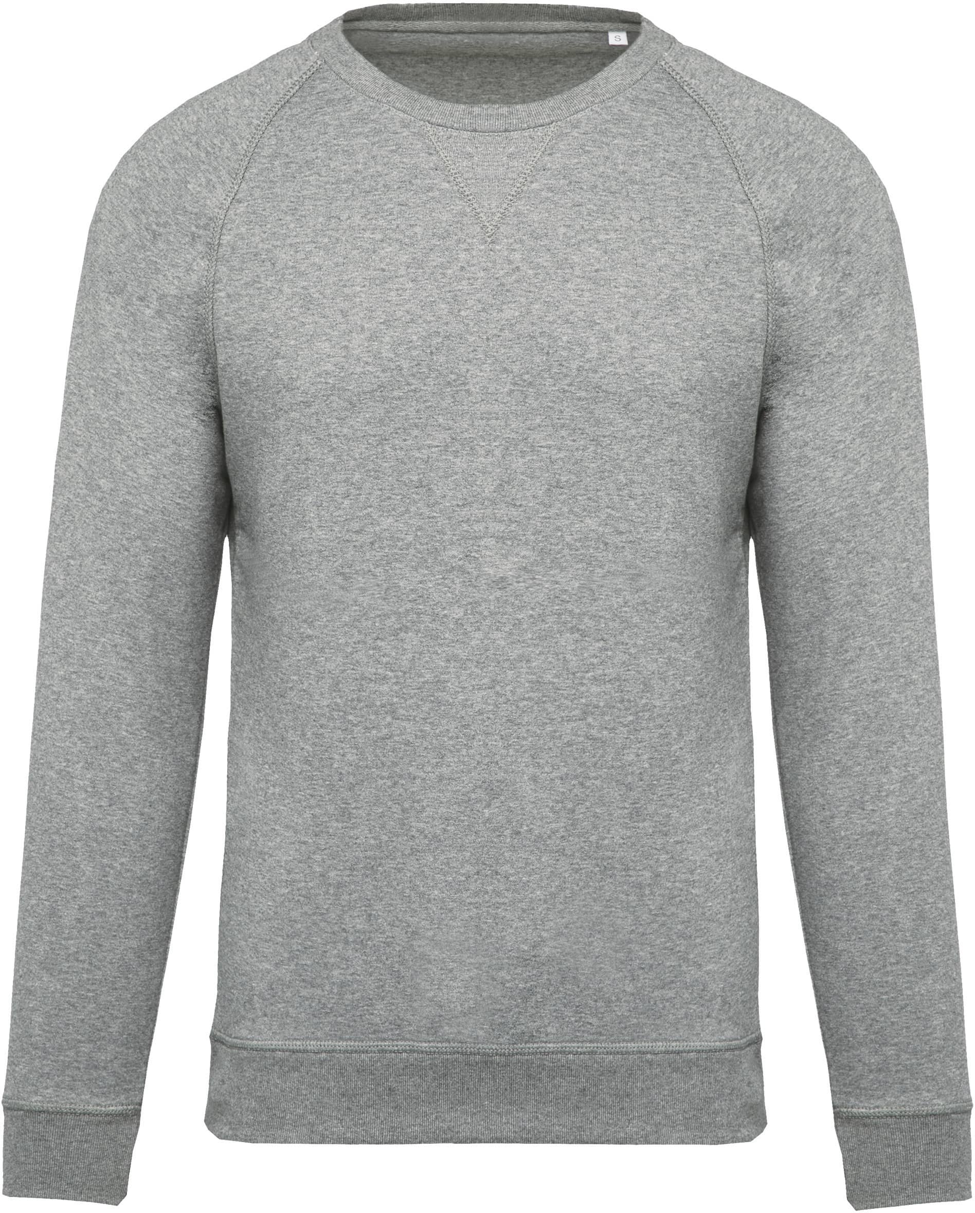 Herren Sweatshirt Bio-Baumwolle Rundhalsausschnitt Raglanärmel