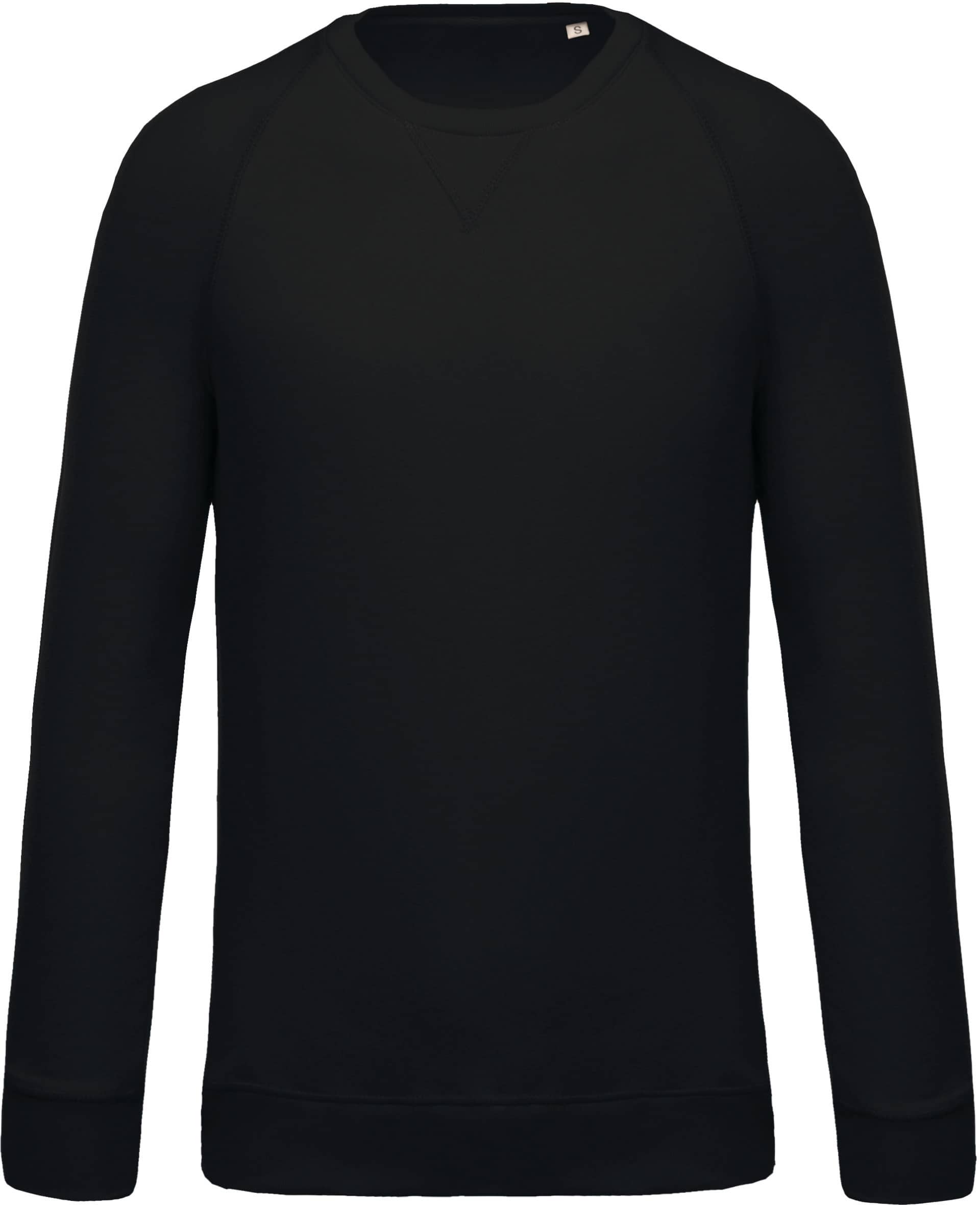 Herren Sweatshirt Bio-Baumwolle Rundhalsausschnitt Raglanärmel