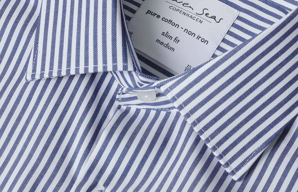 Seven Seas Slim Fit Fine Twill Cadet Herren Hemd