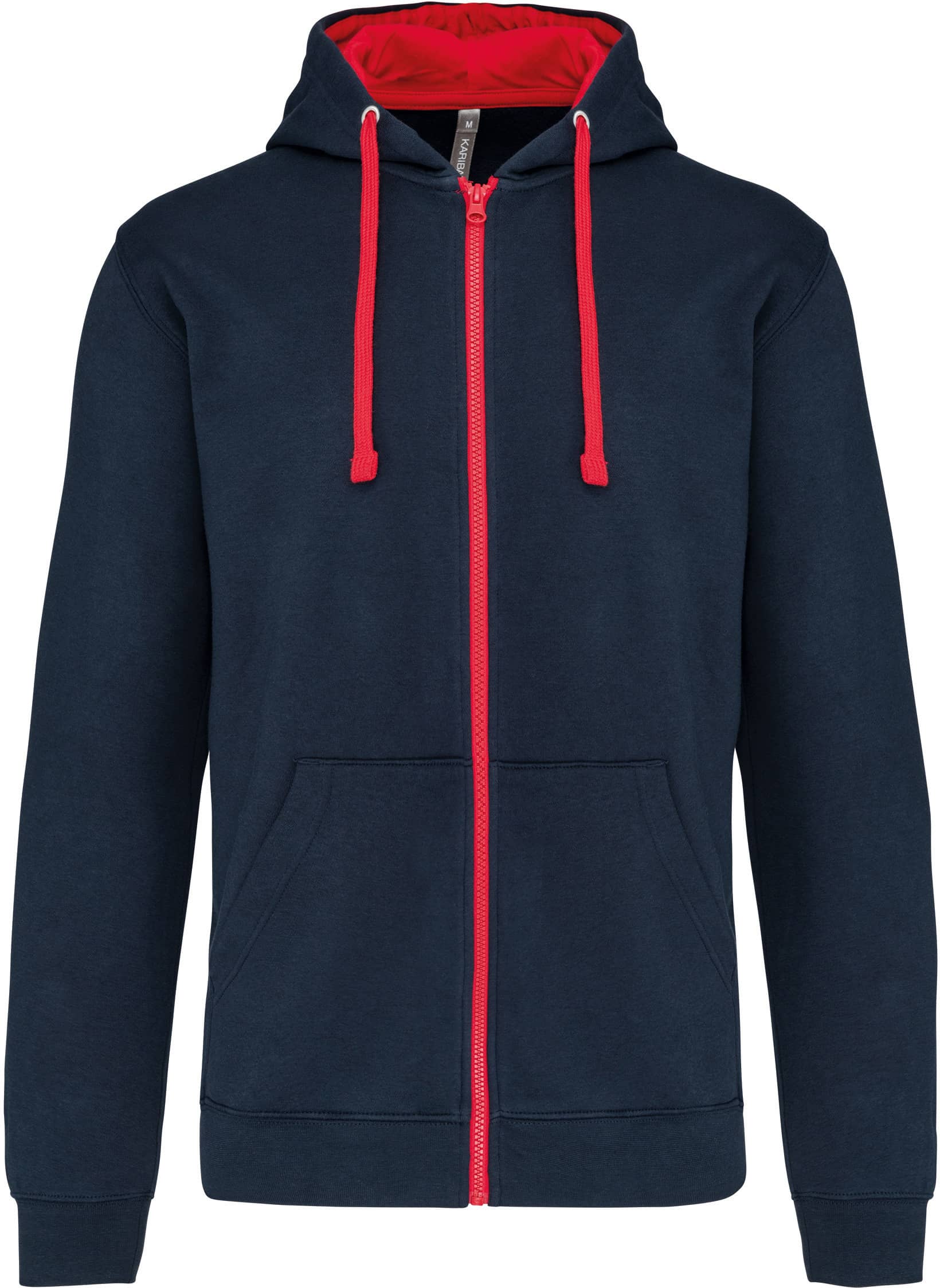 Herren-Kapuzensweatshirt Bicolor mit Reißverschluss