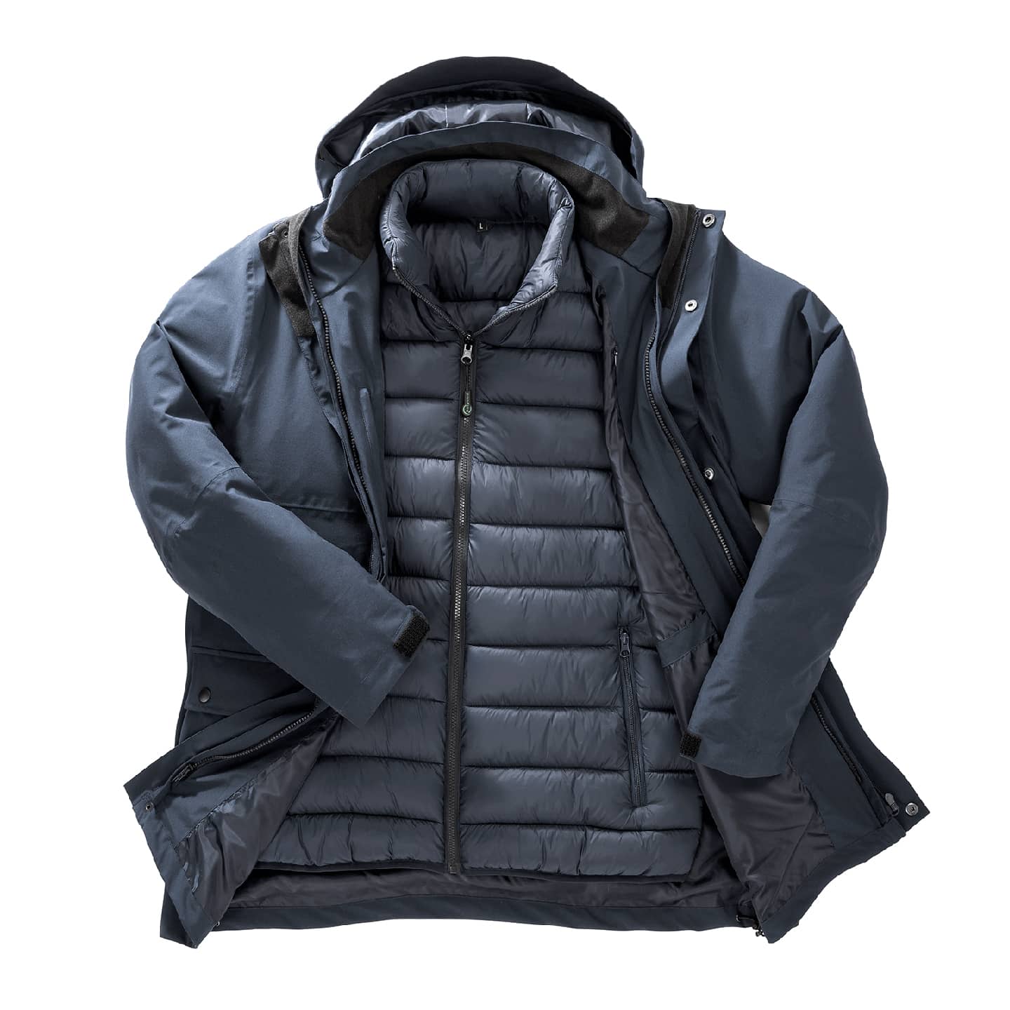 Recycled 3-In-1 Padded Ripstop Jacket