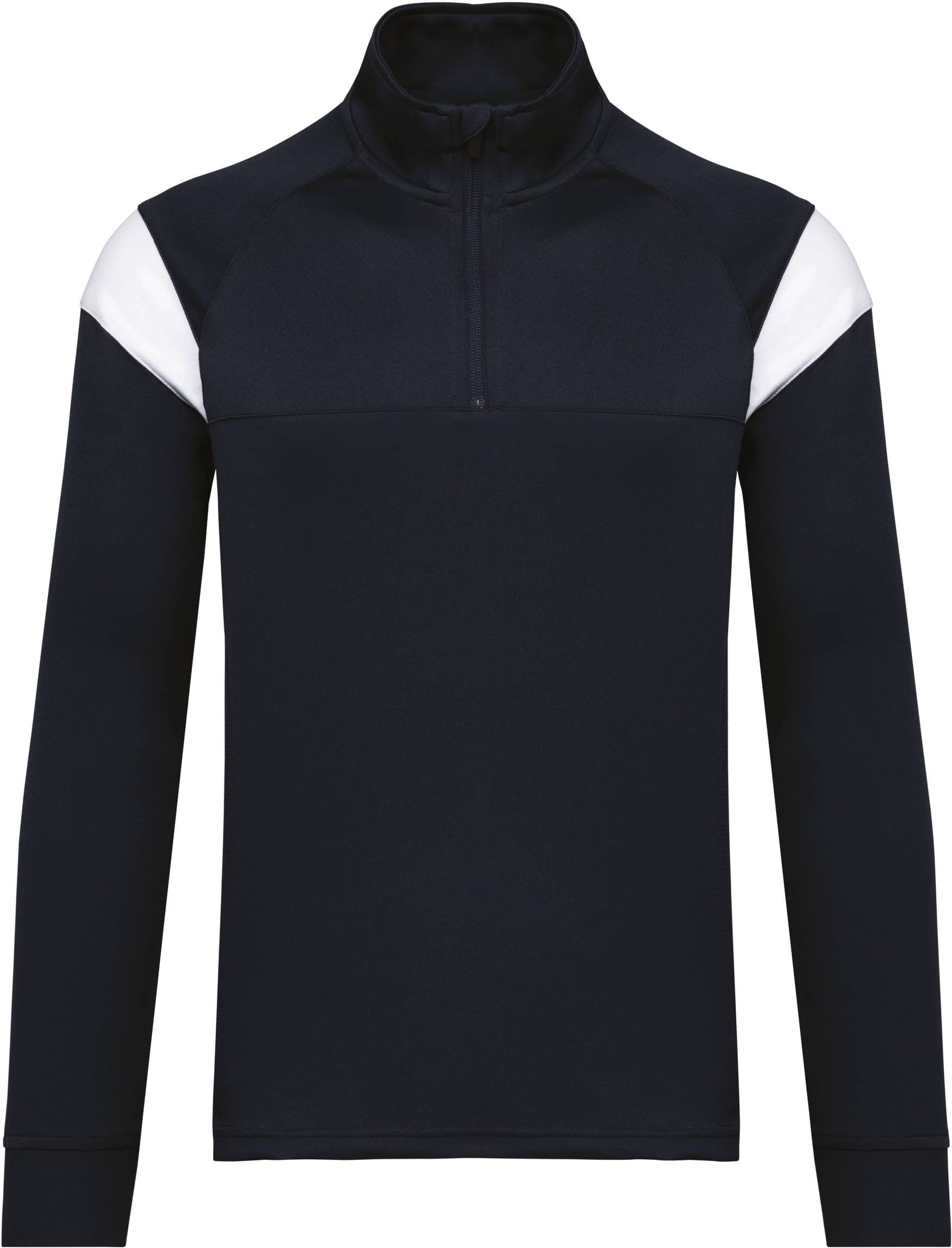 Unisex Trainings-Sweatshirt mit 1/4 Reißverschluss
