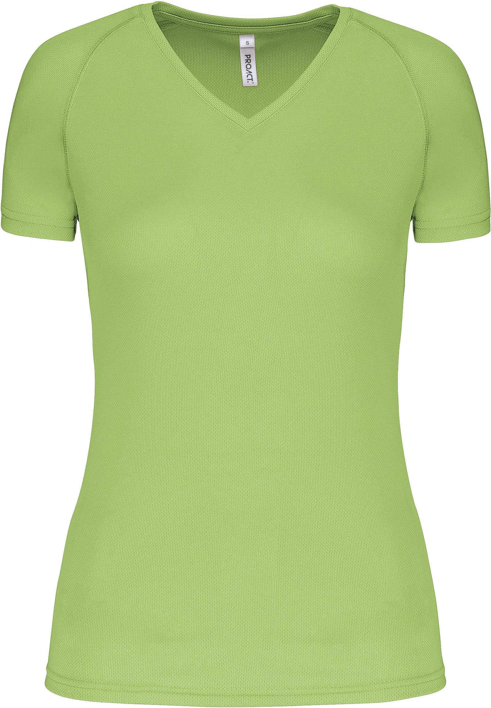 Damen Kurzarm-Sportshirt mit V-Ausschnitt