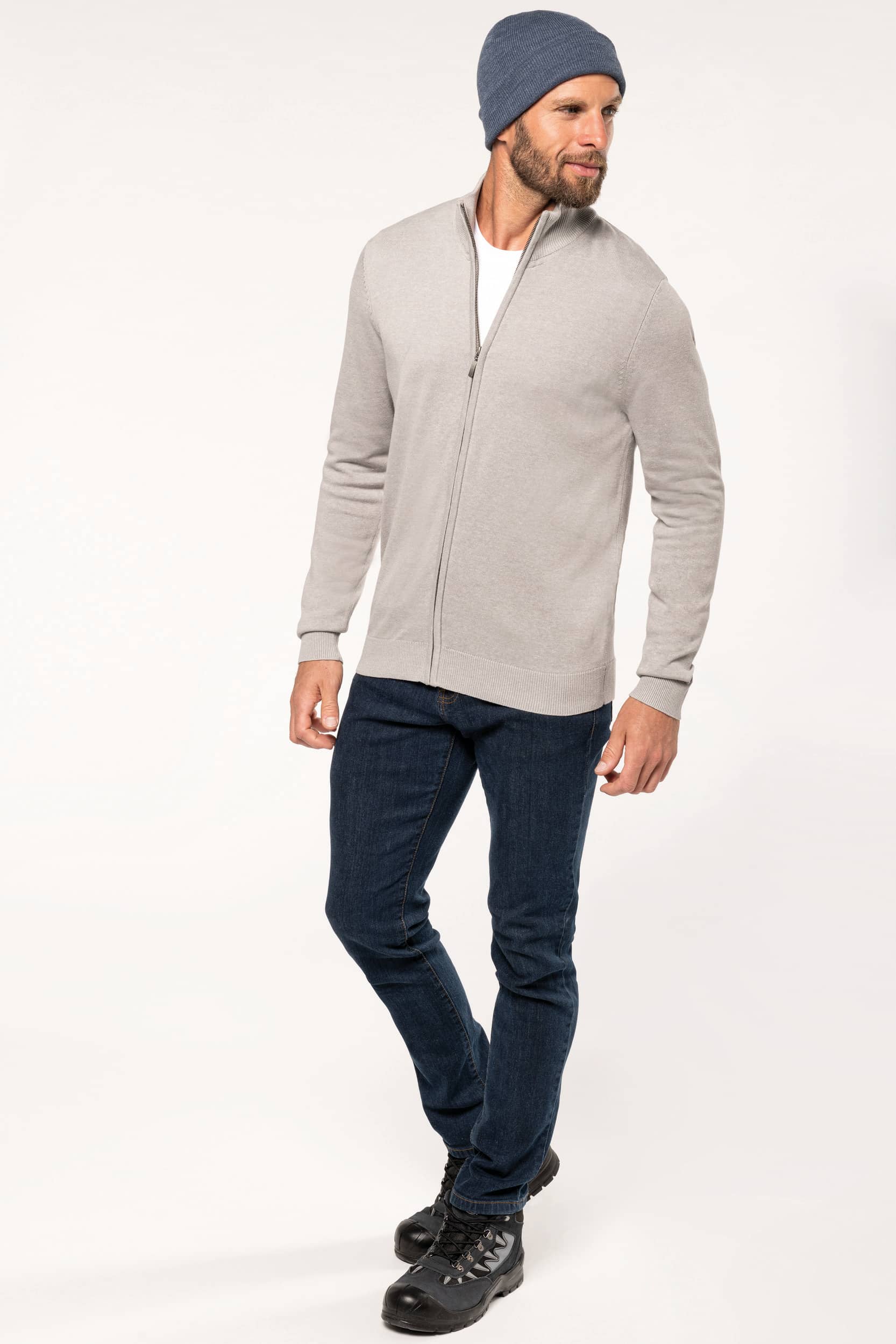 Herren Cardigan mit Reißverschluss