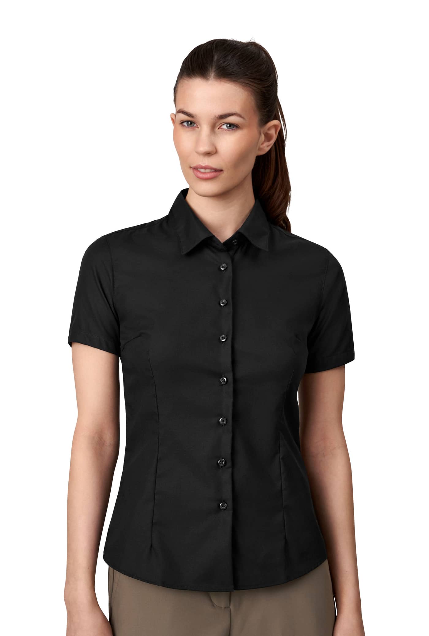 Seven Seas Bügelfreie Fine Twill Damen Bluse