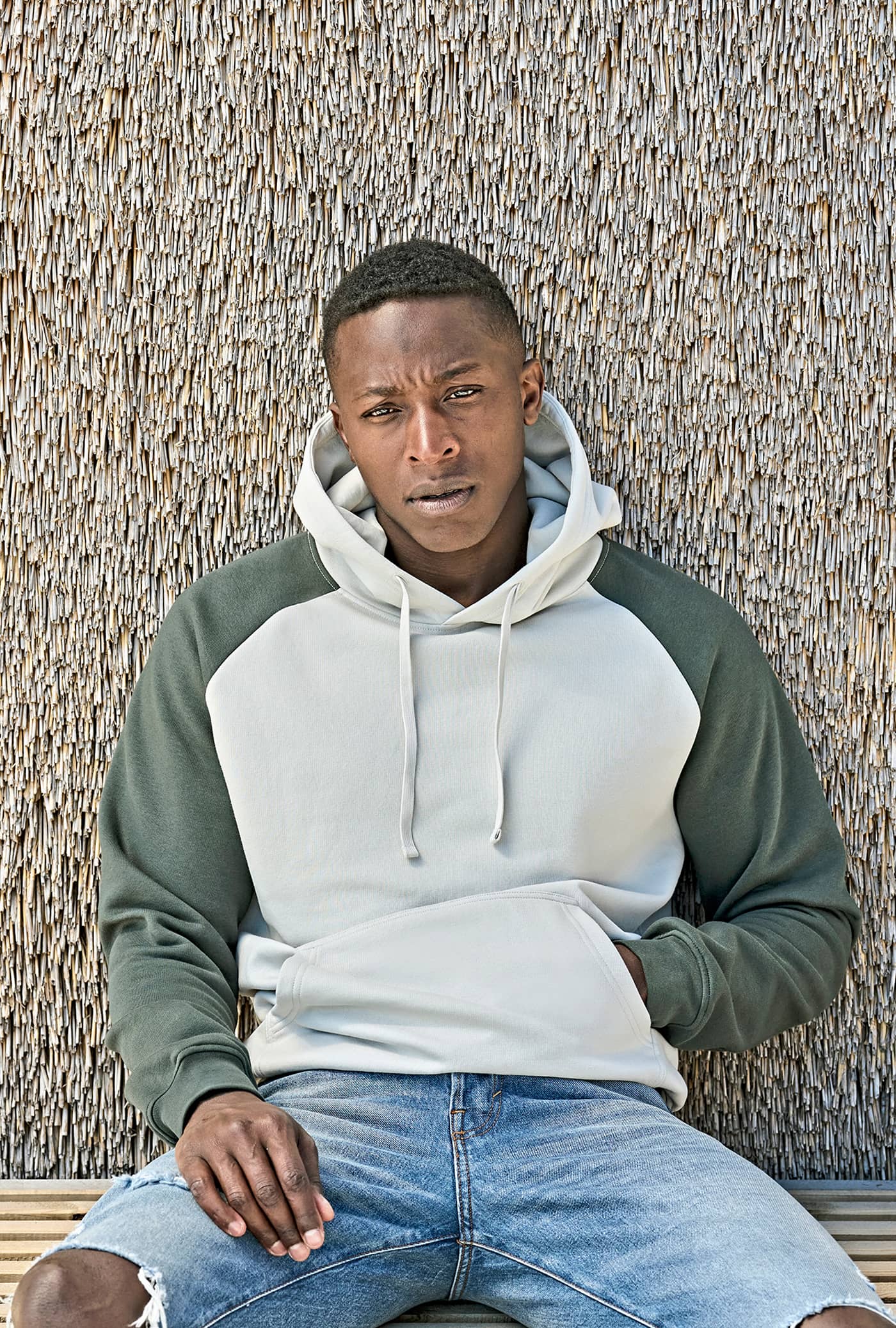 UNLABELED Two-Tone Hooded Sweatshirt