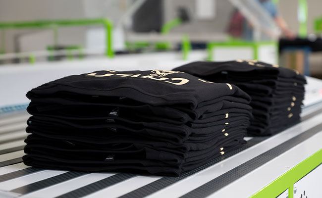 Sweatshirts in der Produktion