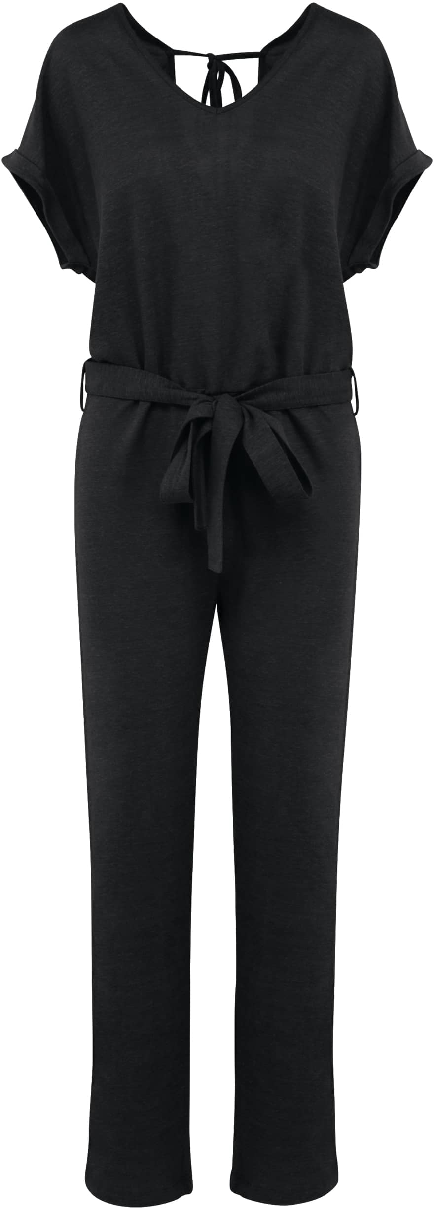 Overall aus Leinenstrickstoff mit kurzen Ärmeln für Damen