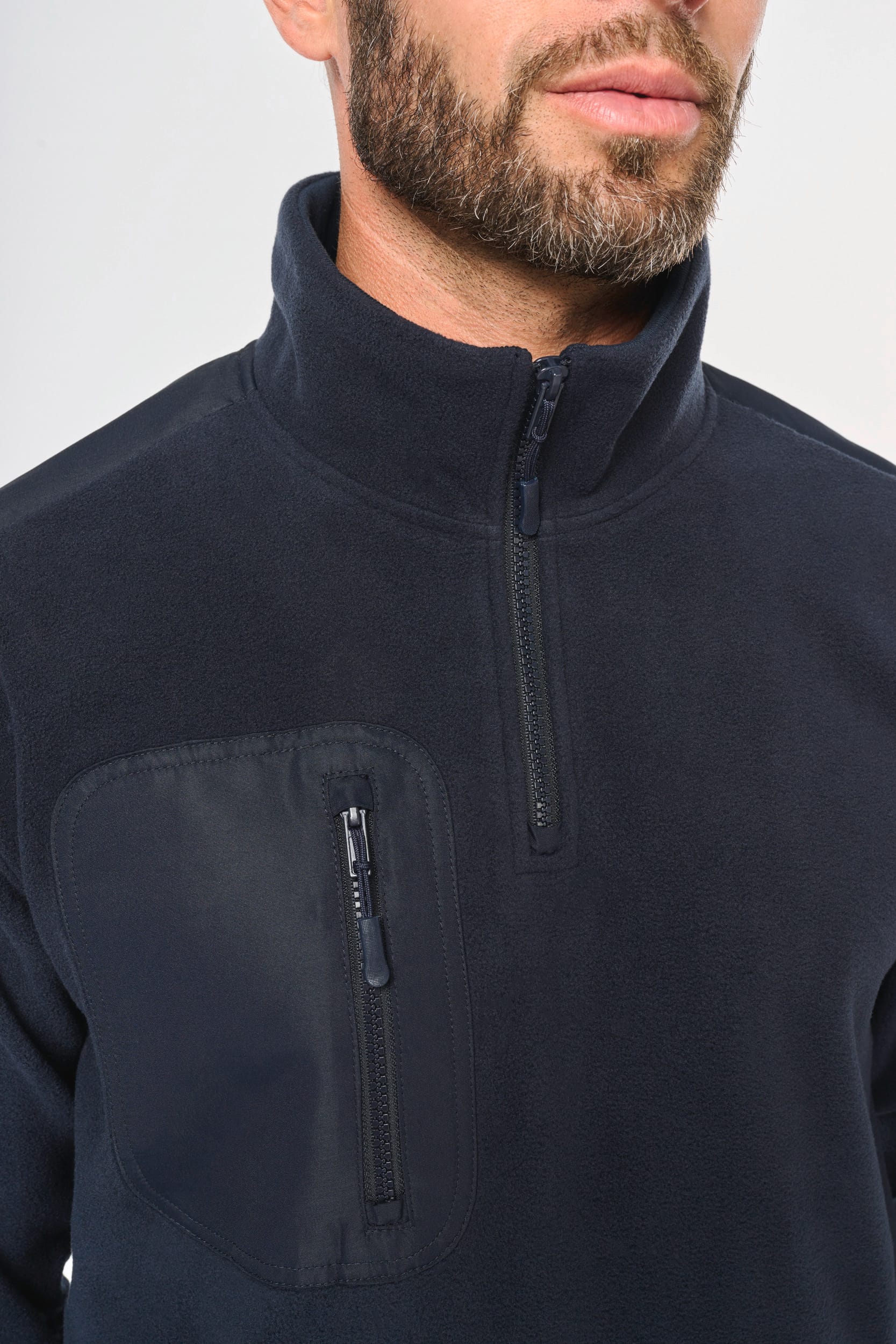 Umweltfreundlicher Fleecepullover mit Reißverschlusskragen, Unisex