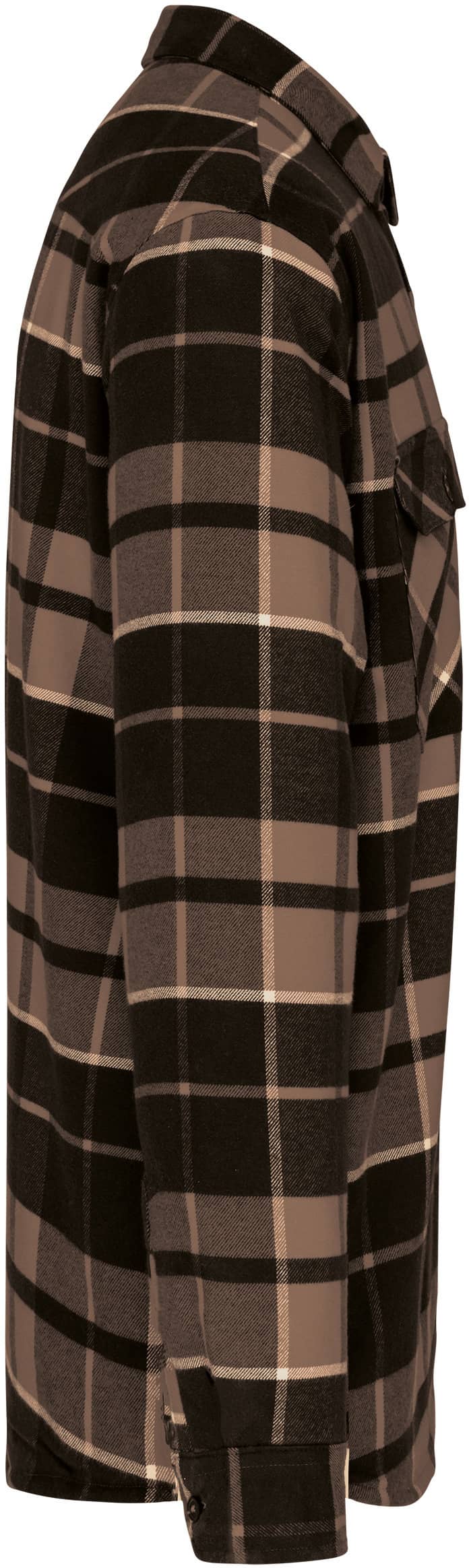 Karo-Hemdjacke mit Sherpa-Futter