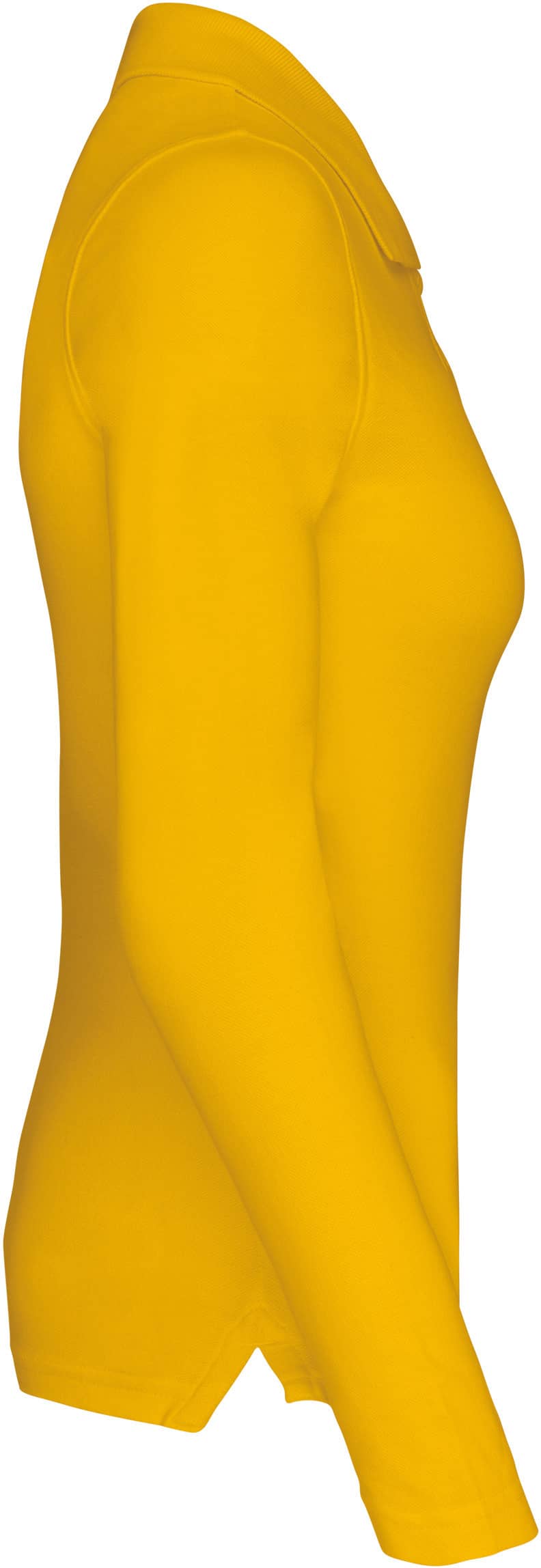Damen Langarm-Polohemd. Baumwollpiqué