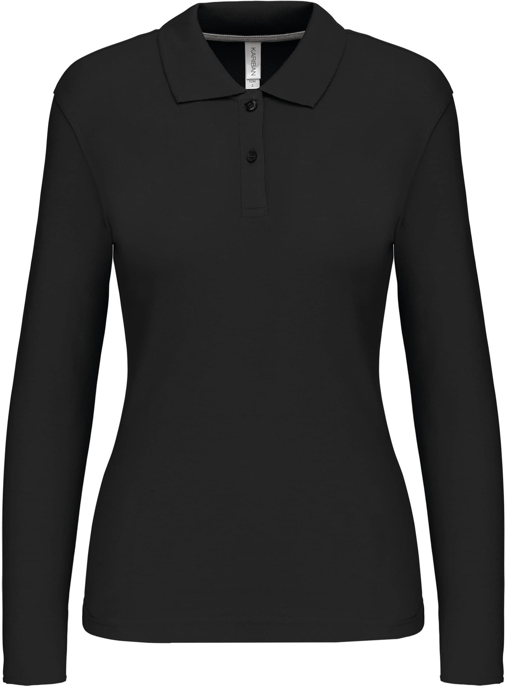 Damen Piqué Poloshirt Langarm