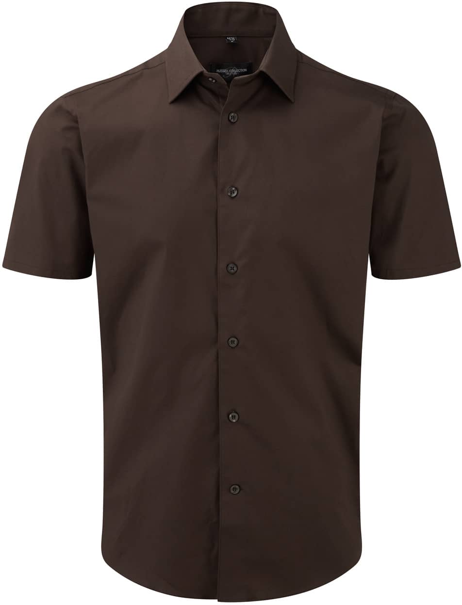 Men's Short Sleeve Fitted Stretch Shirt