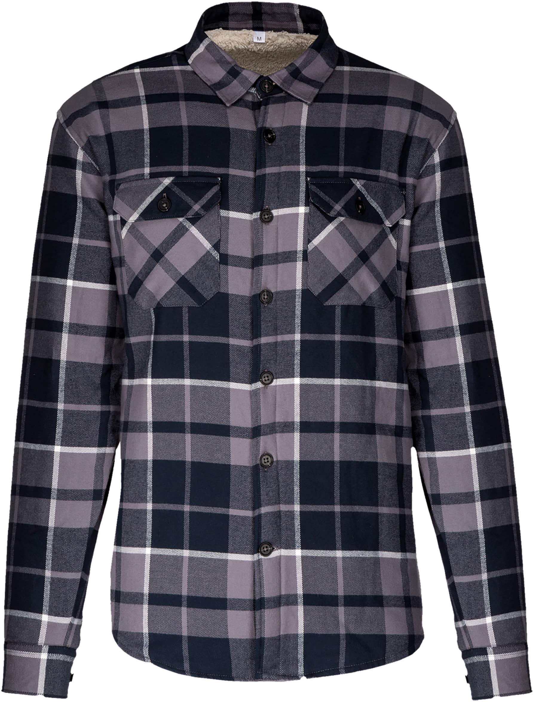 Karo-Hemdjacke mit Sherpa-Futter