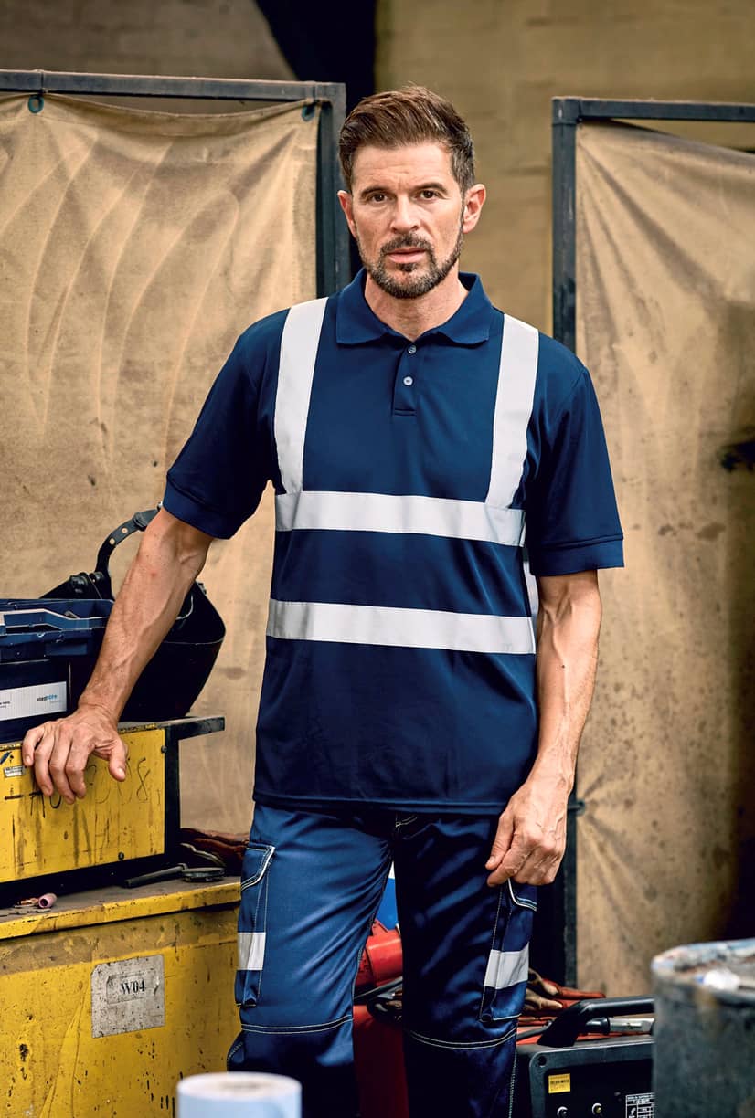 Two Band & Brace Hi-Vis Polo Shirt