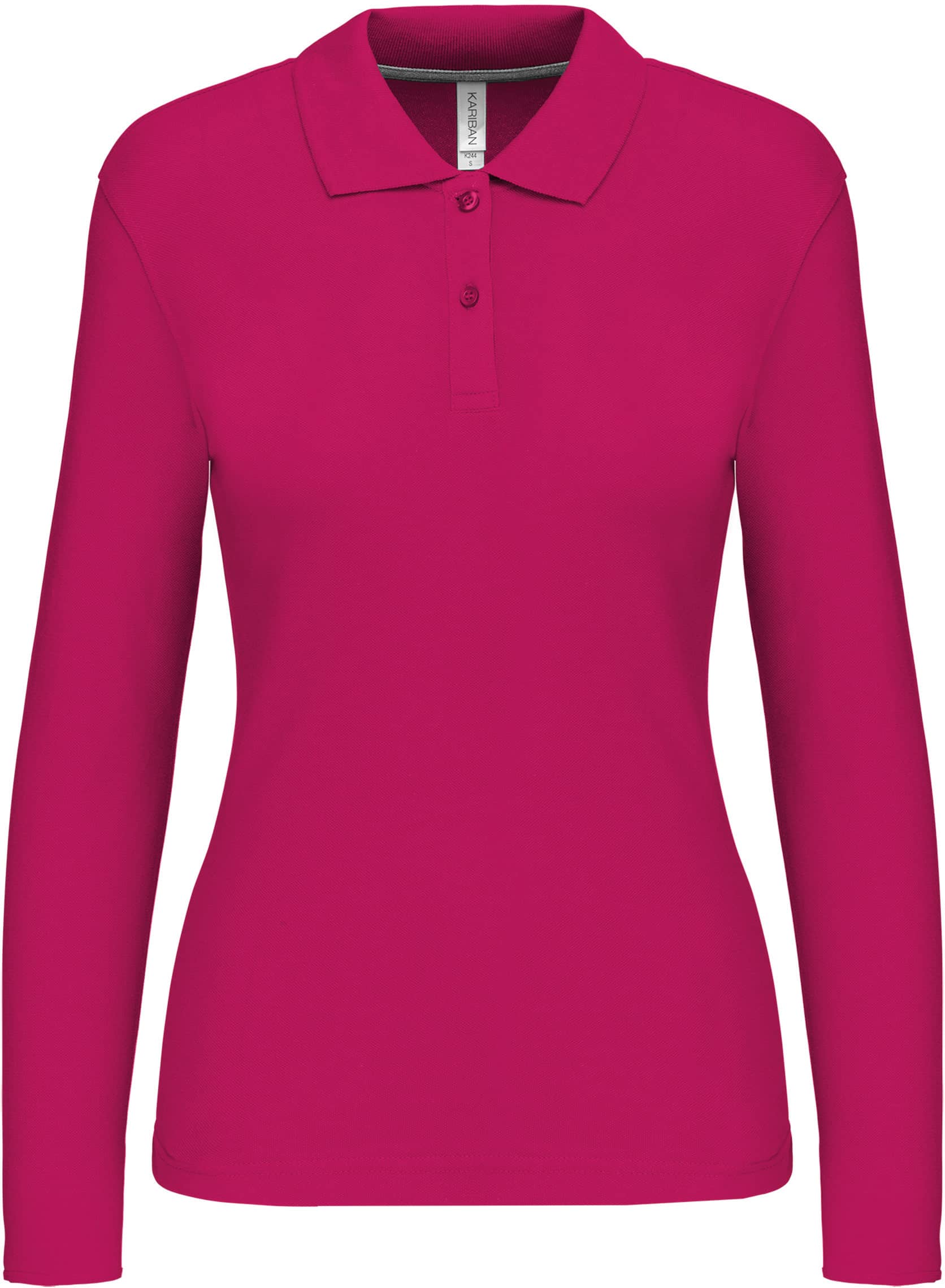 Damen Piqué Poloshirt Langarm