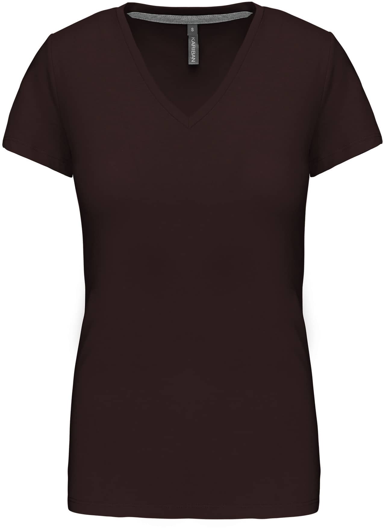 Ladies` Short-sleeved V-Neck T-Shirt