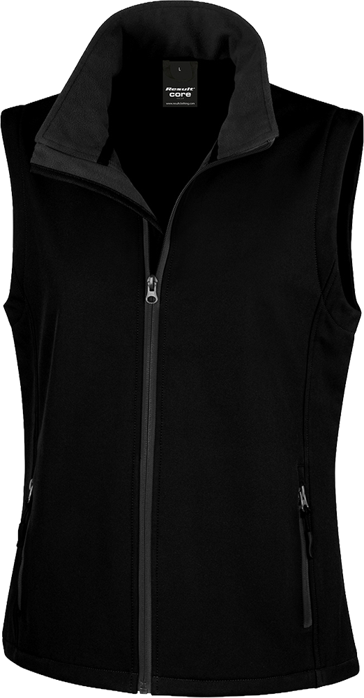 Women´s Printable Softshell Bodywarmer with Recycled Fleece Inner
