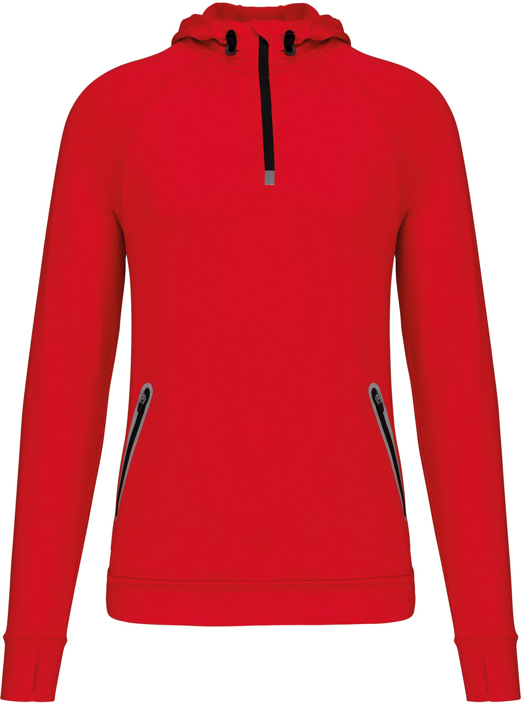Kapuzen-Sweatshirt 1/4 Sport-Reißverschluss Unisex