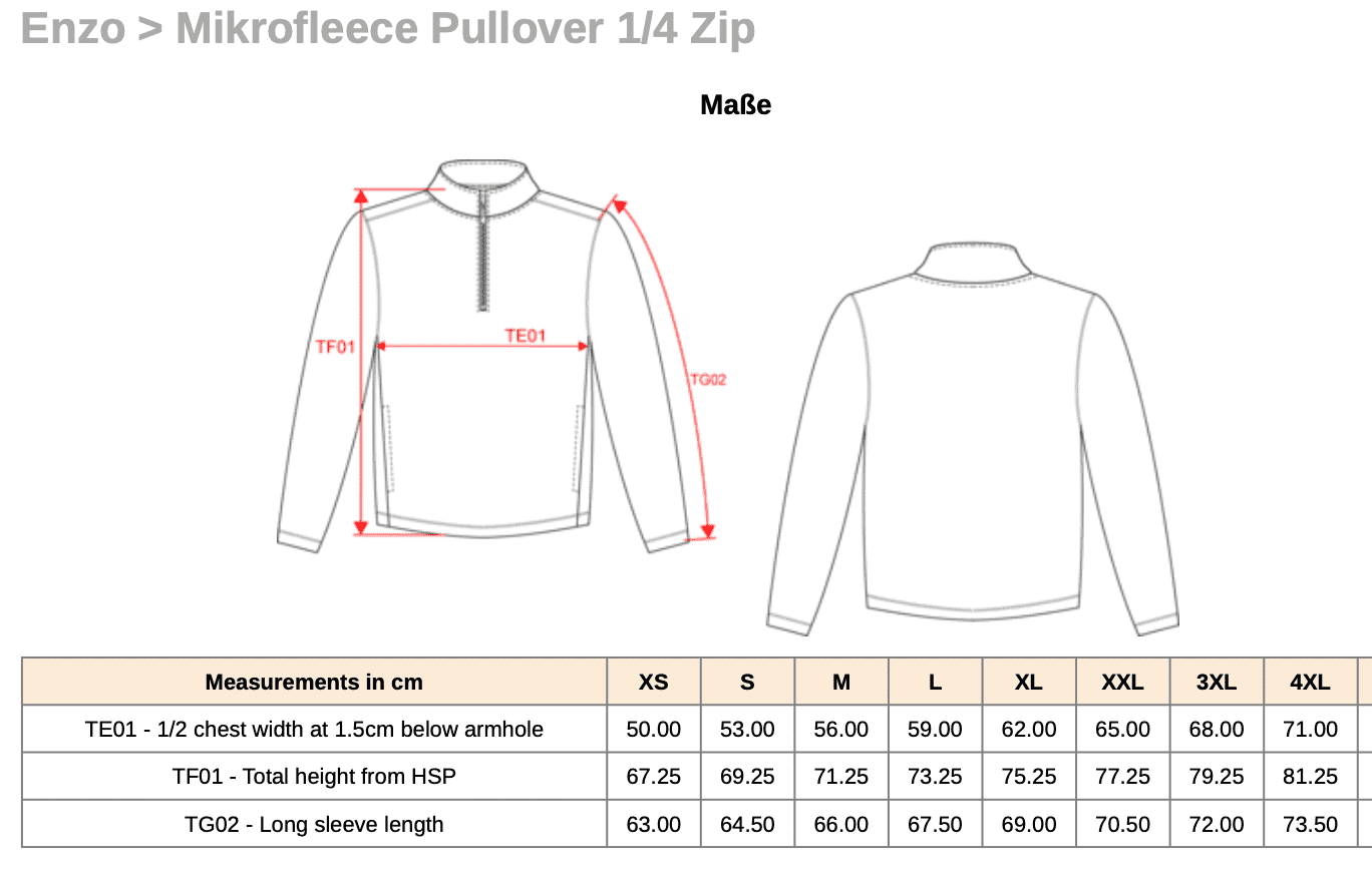 Enzo - Mikrofleece Pullover 1/4 Zip