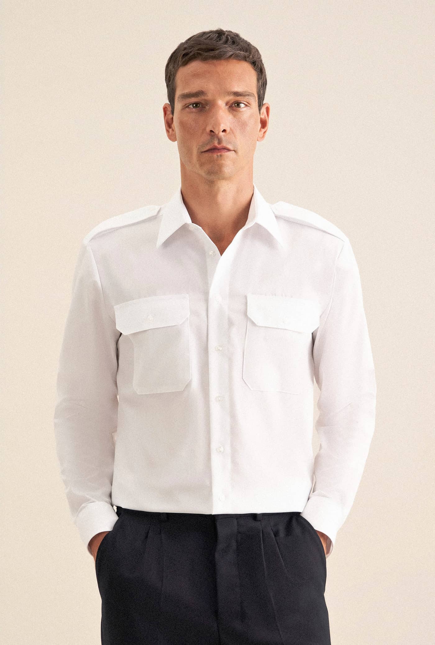 Men´s Pilot Shirt Regular Longsleeve