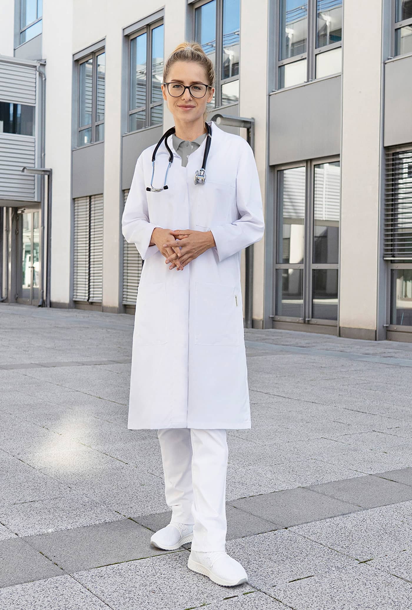 Damenkittel Modern-Shape Stehkragen