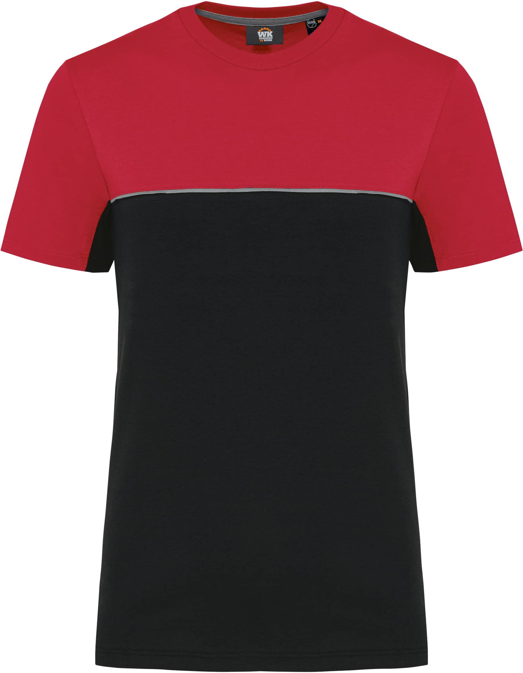 Zweifarbiges umweltfreundliches Unisex-T-Shirt mit kurzen Ärmeln