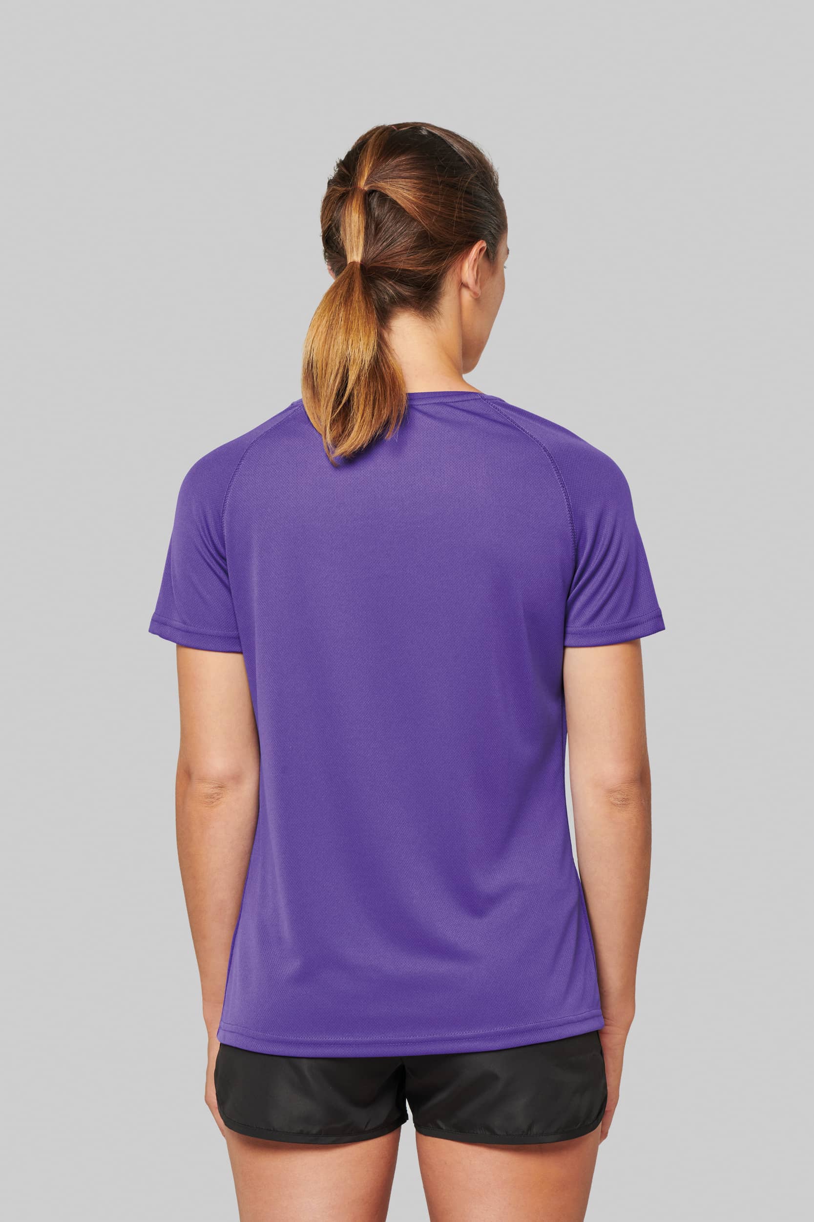 Damen Kurzarm-Sportshirt mit V-Ausschnitt