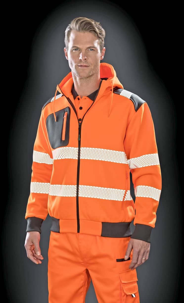 Recycled Zipped Safety Hoody