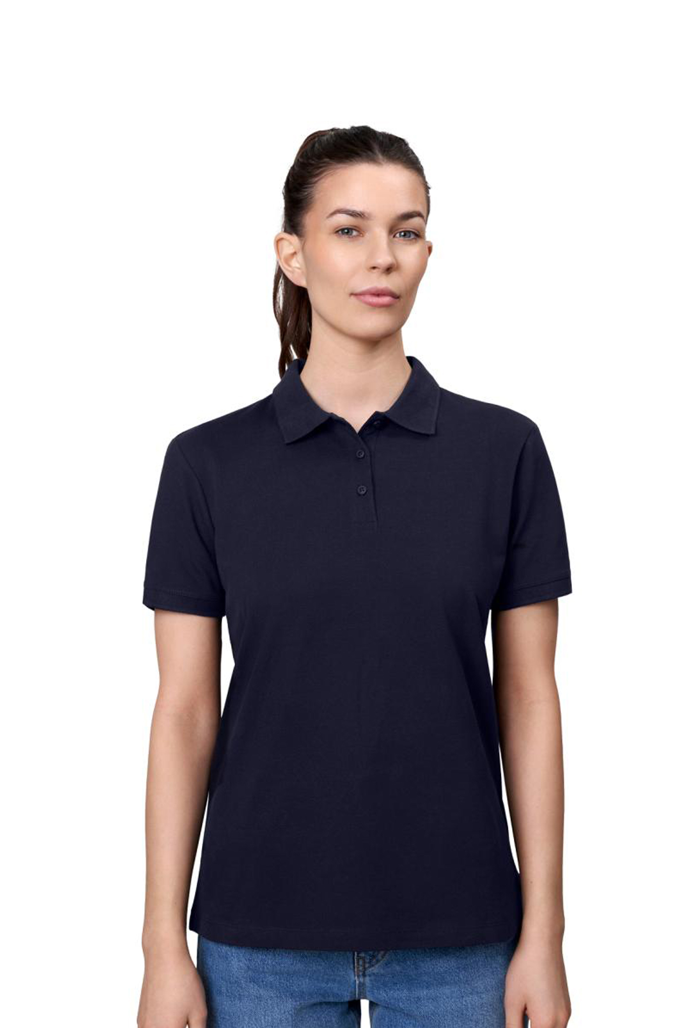 Ökologisches Stretch Poloshirt für Damen