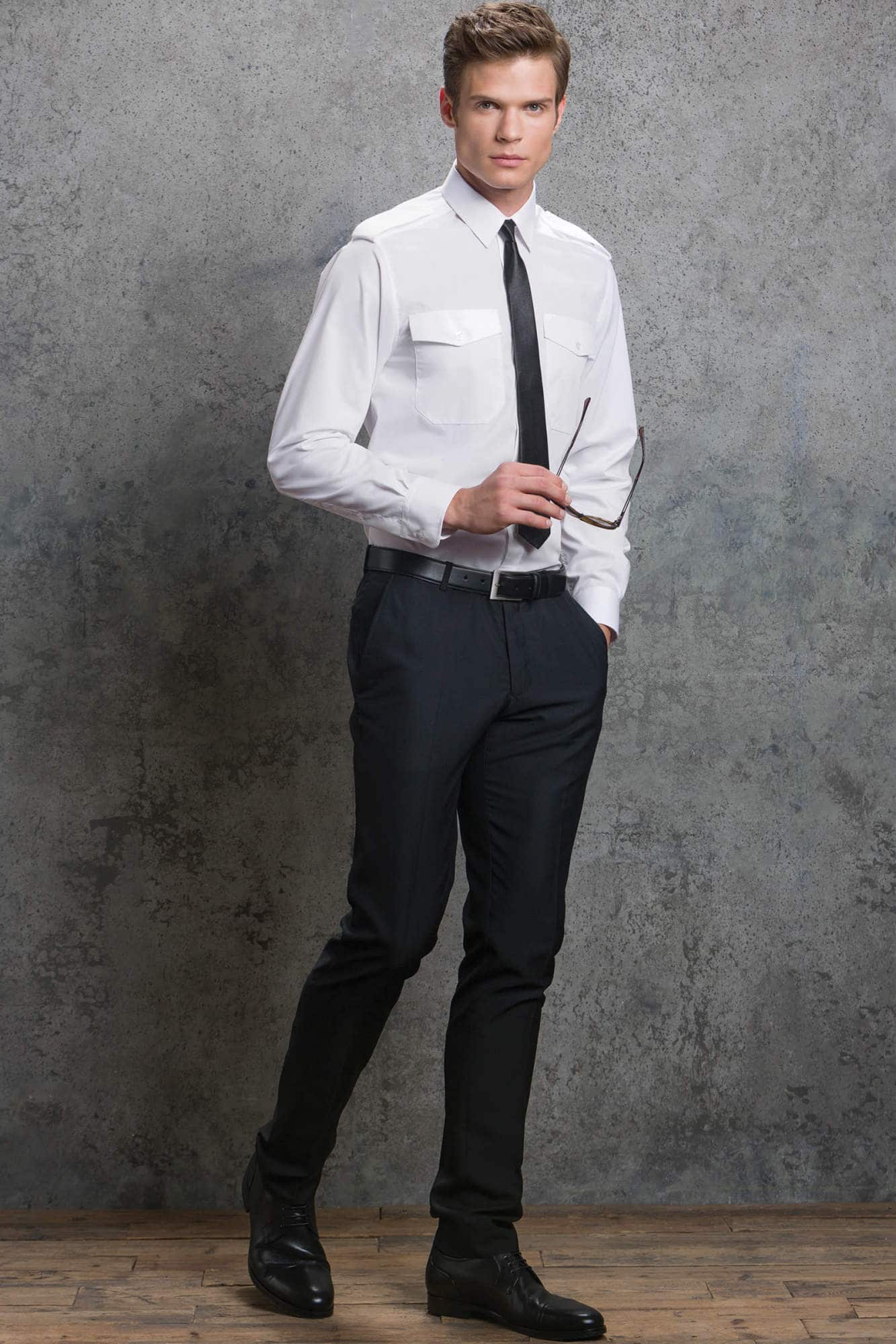 Men´s Tailored Fit Pilot Shirt Long Sleeve