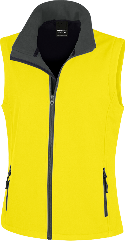 Women´s Printable Softshell Bodywarmer with Recycled Fleece Inner