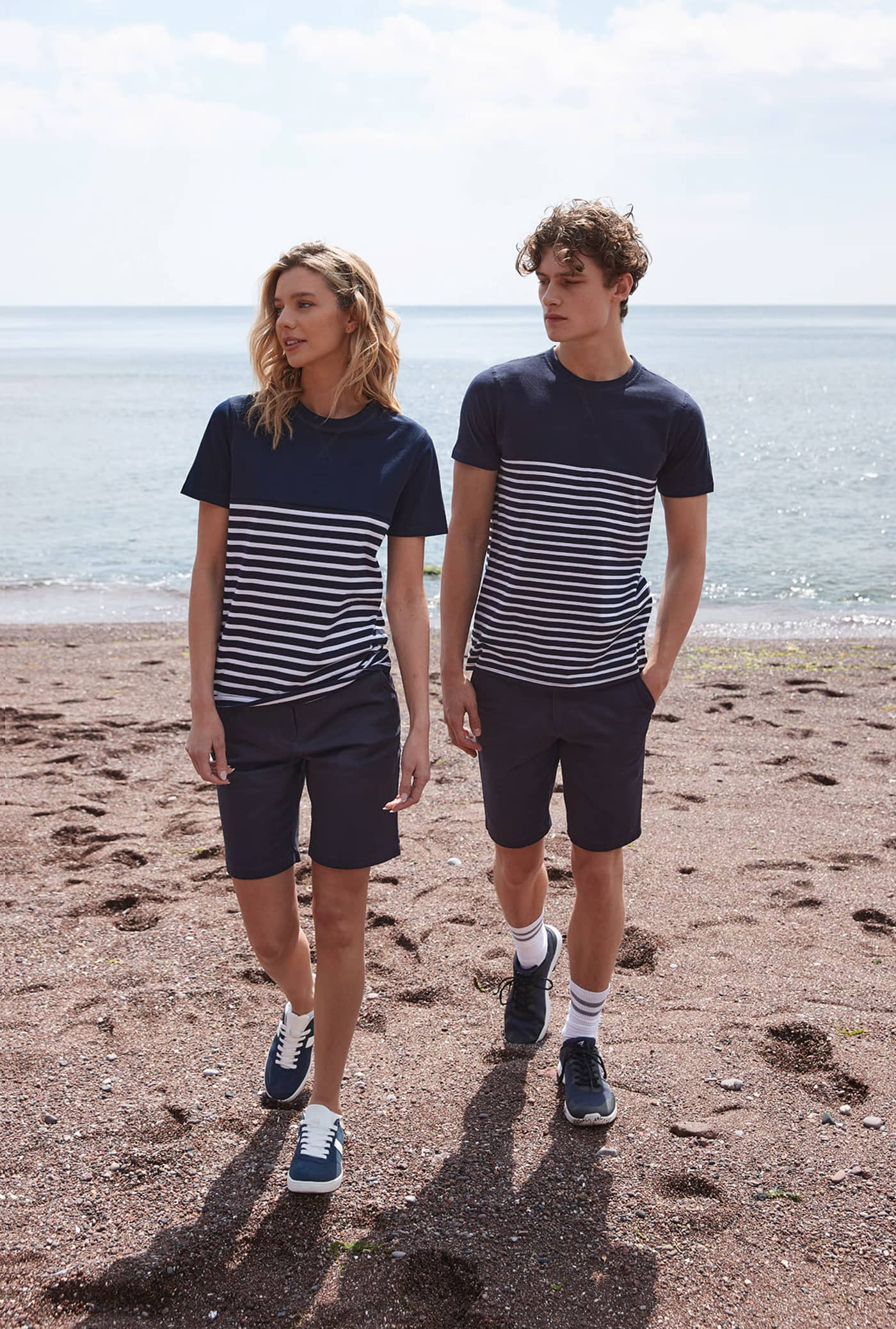 Breton T-shirt, kurzärmelig