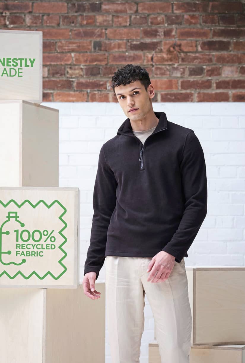 Honestly Made Recycled Half Zip Fleece