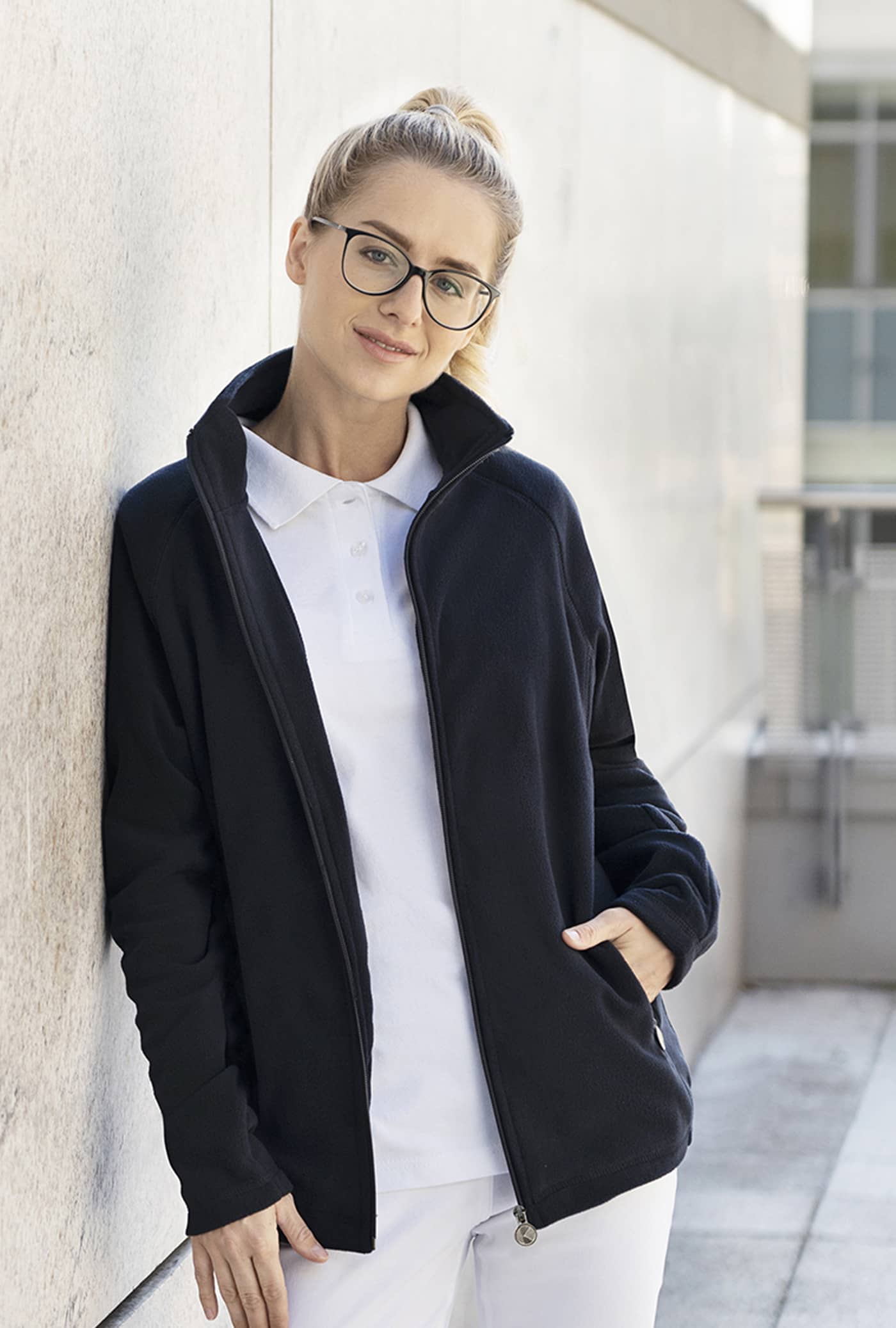 Damen Workwear Fleecejacke Warm-Up