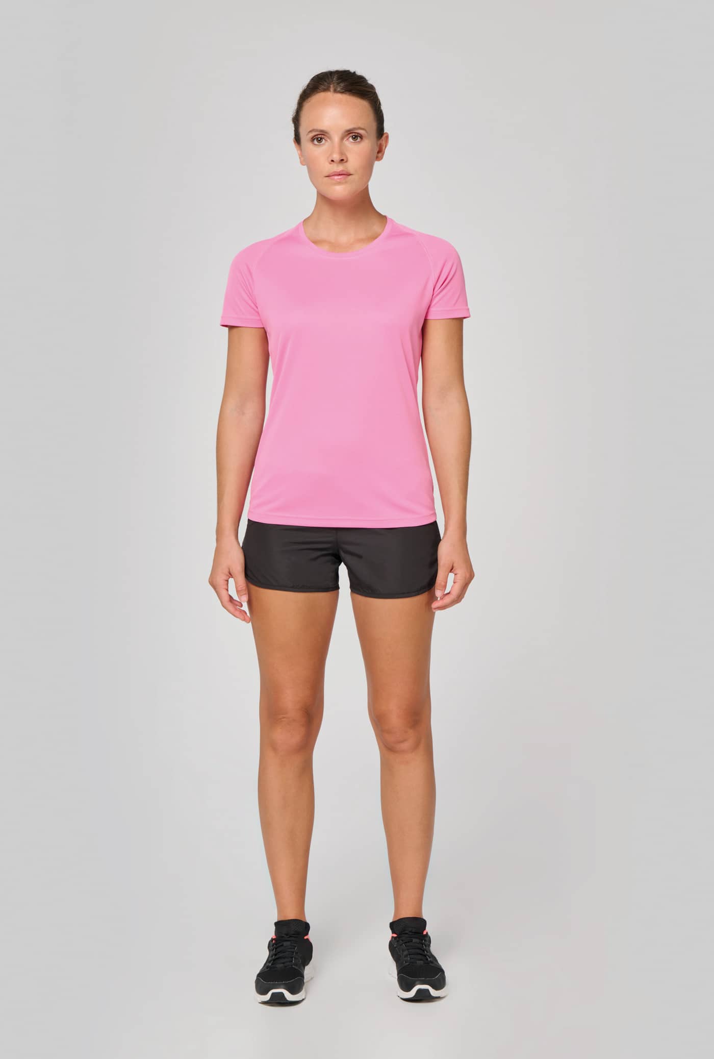 Damen-Sportshirt aus Recyclingmaterial mit Rundhalsausschnitt