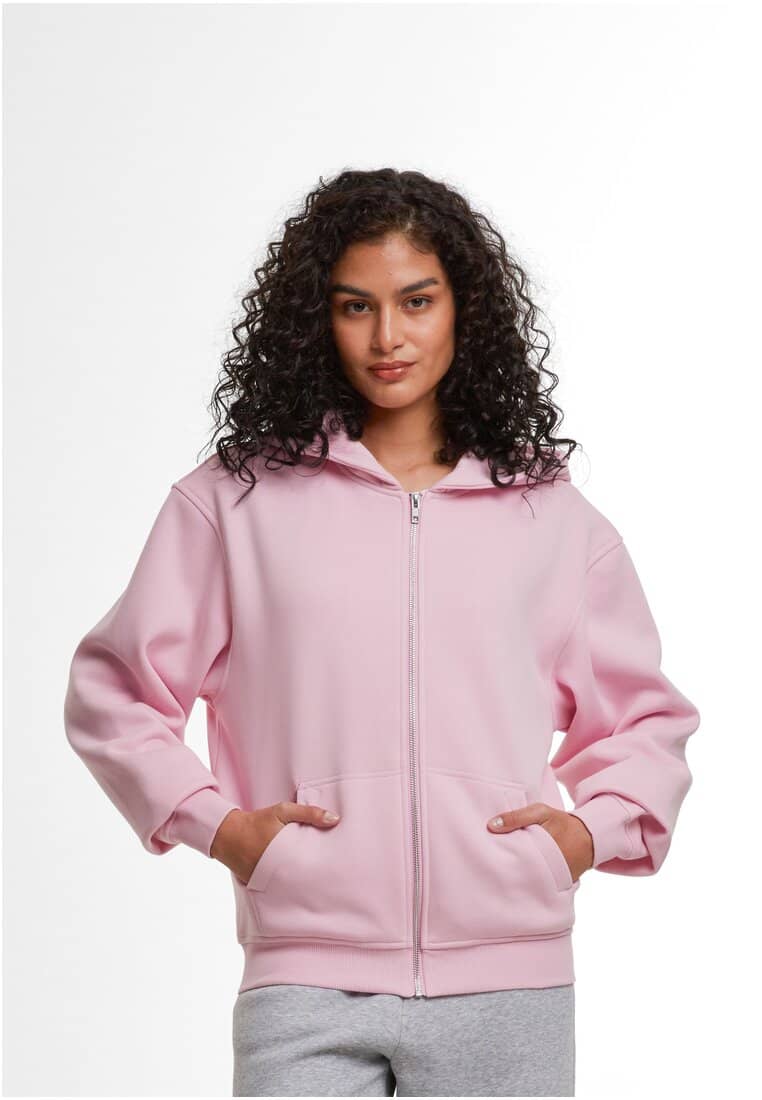 Ladies Loose Fit Zip Hoody