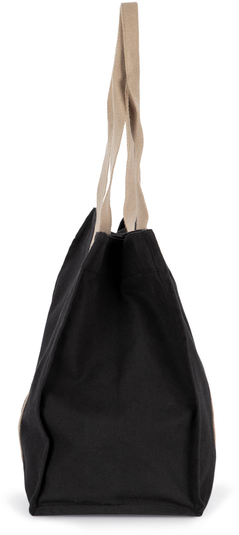 Große recycelte Shoppingtasche mit Seitenfalte