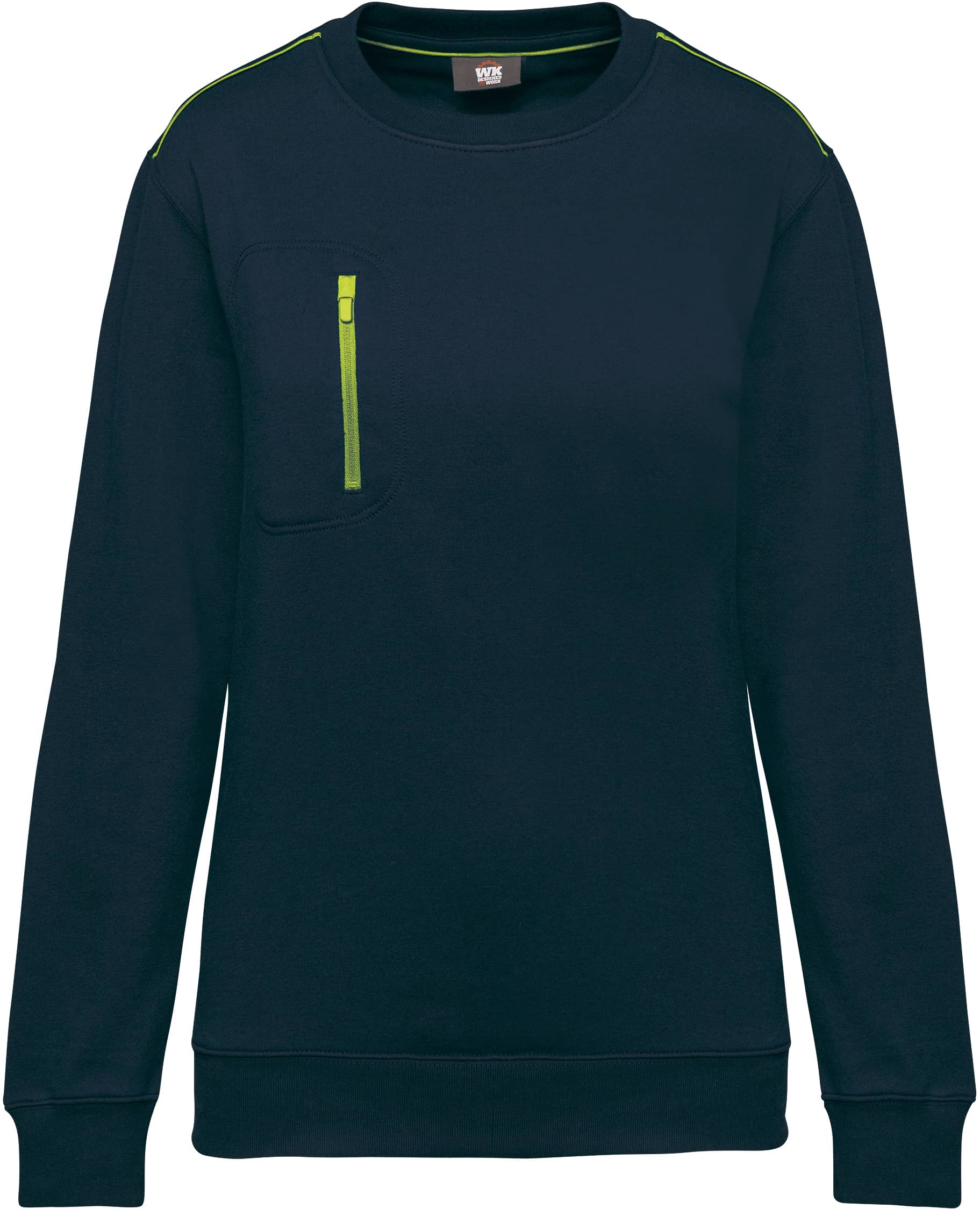 Day To Day Unisex-Sweatshirt mit kontrastfarbener Zip-Tasche