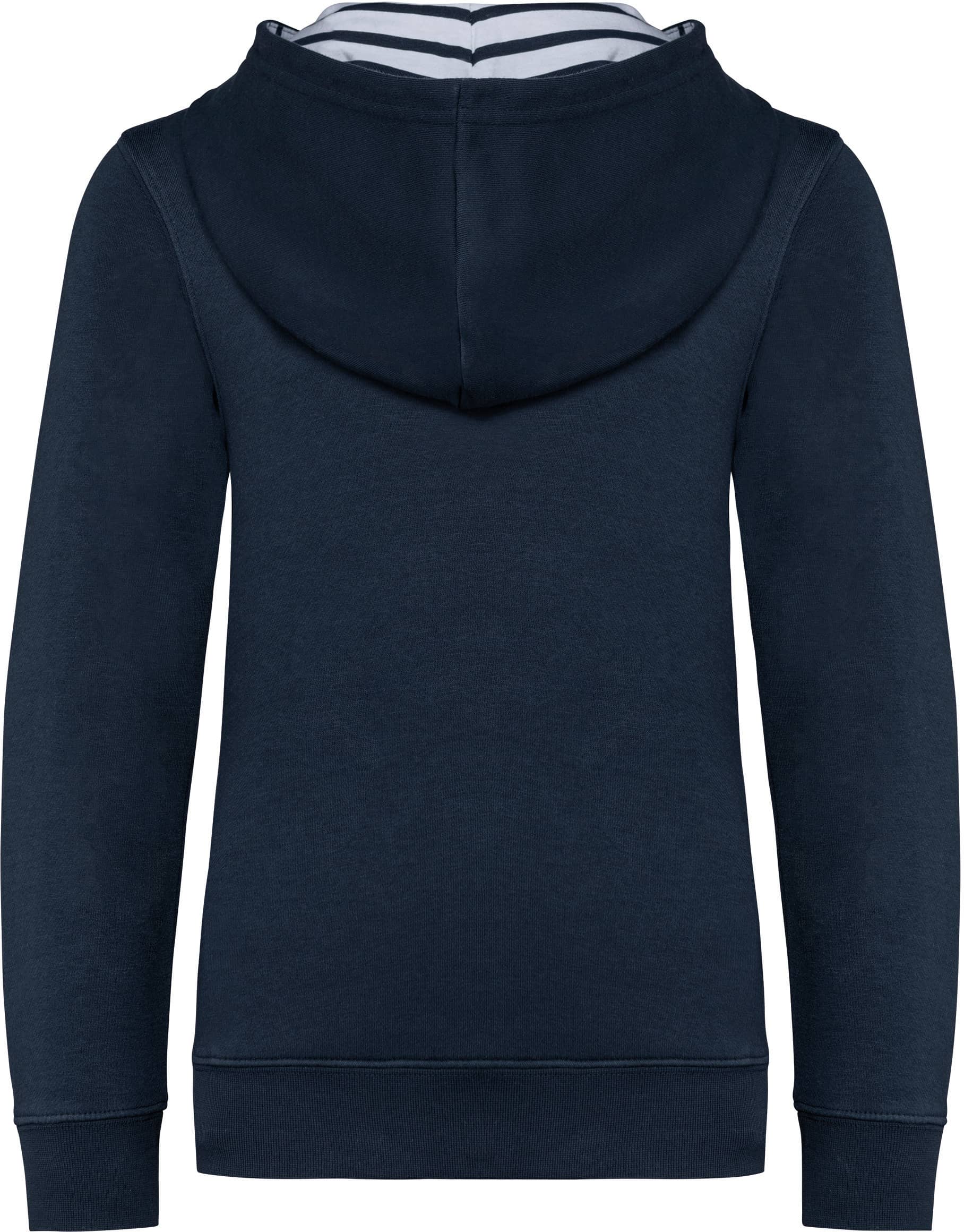 Kapuzensweatshirt mit kontrastfarbener Kapuze und Motiven für Kinder
