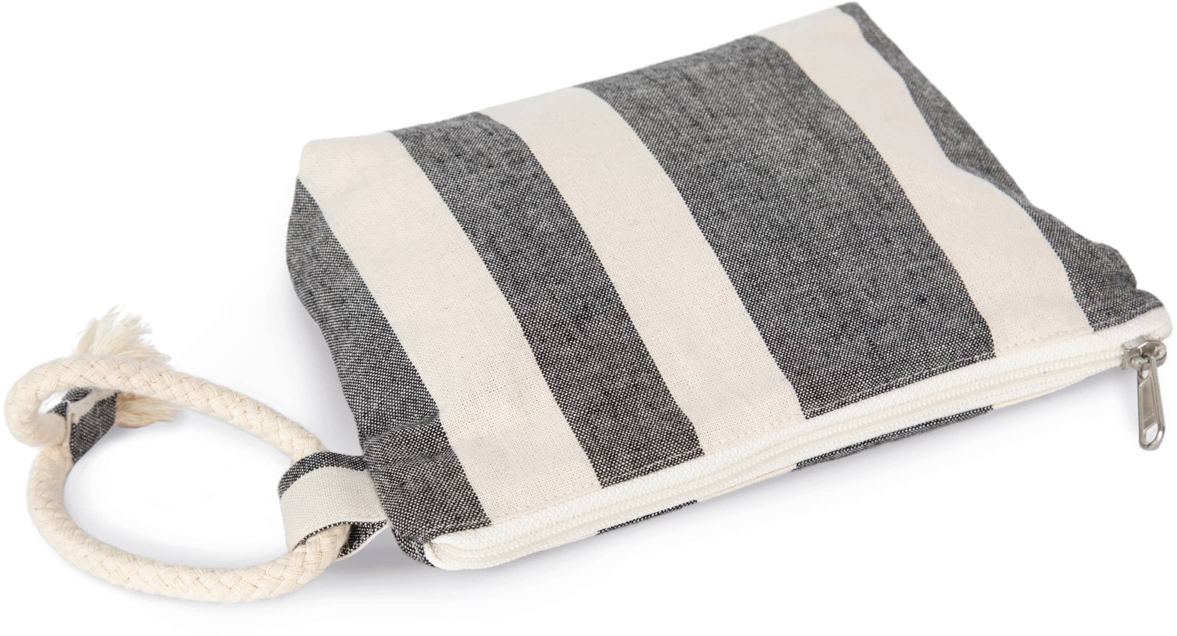 Recycelte kleine Tasche – Streifenmuster