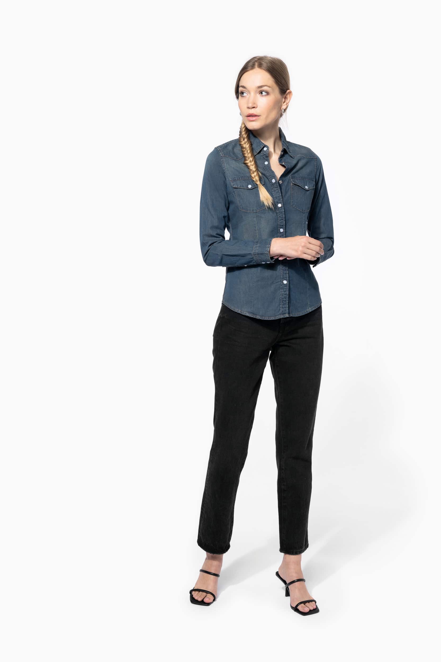 Damen Denim-Hemd langarm
