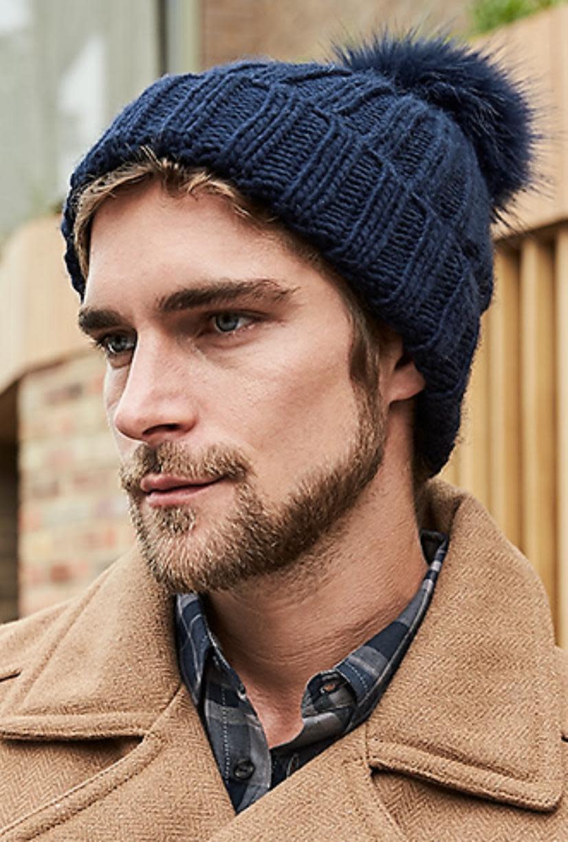 Verbier Faux Fur Pop Pom Chunky Beanie