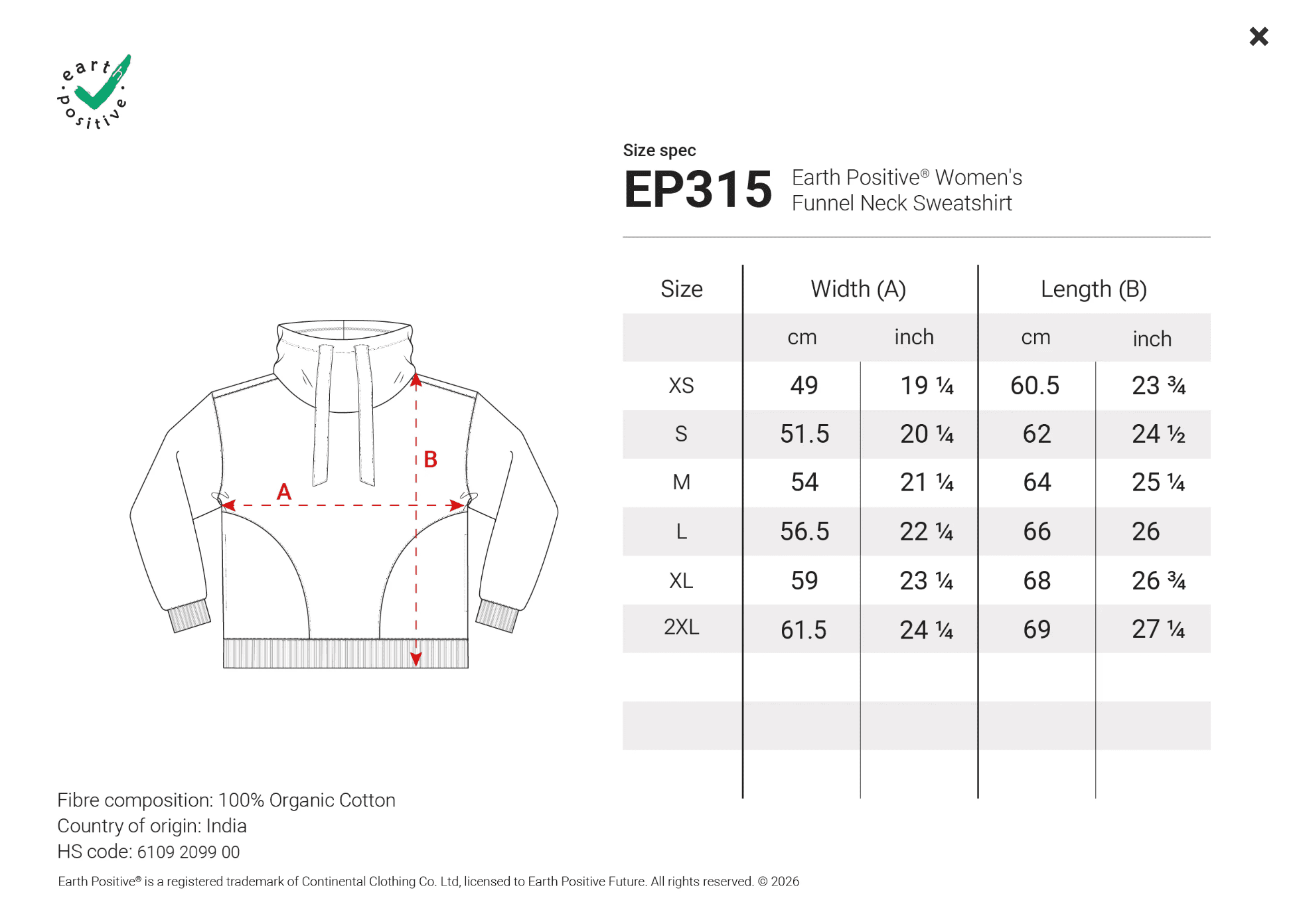 Women`s Funnel Neck Sweatshirt