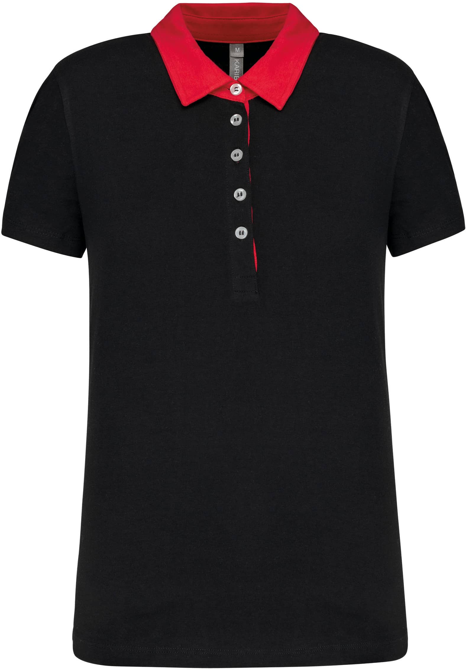 Zweifarbiges Jersey-Polohemd für Damen