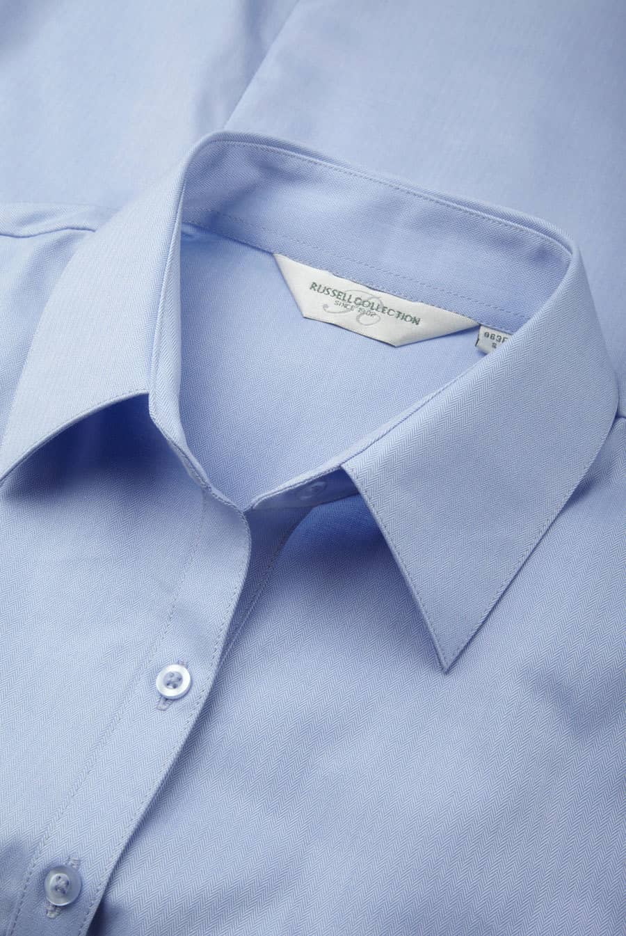 Ladies' Short Sleeve Tailored Herringbone Shirt